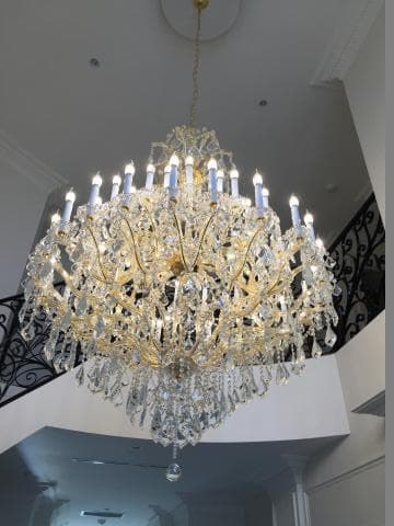 Maria Theresa Crystal Chandelier Grande 48 Light- Gold