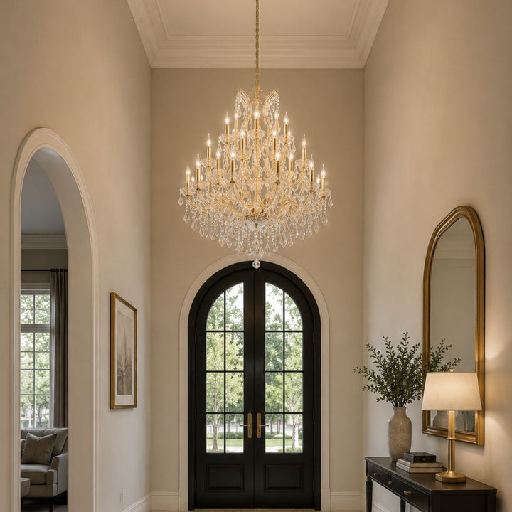 Maria Theresa Crystal Chandelier Grande 28 Light - Gold