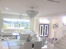 Load image into Gallery viewer, Modular 5 Tier Crystal Pendant Light- CHROME - Large
