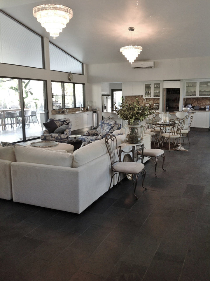 Modular 5 Tier Crystal Pendant Light- CHROME - Medium - Designer Chandelier Australia