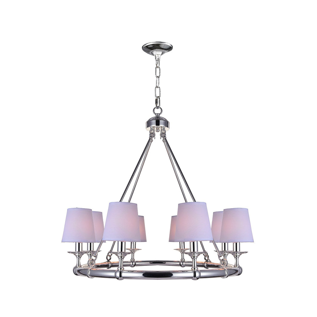Luxe Halo - NewYork Chandelier - Width:80cm - Polished Nickel