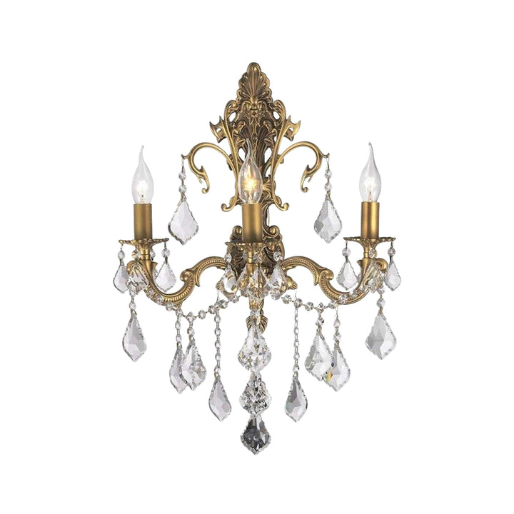 Americana 3 Light Wall Sconce - Brass Finish - Designer Chandelier Australia