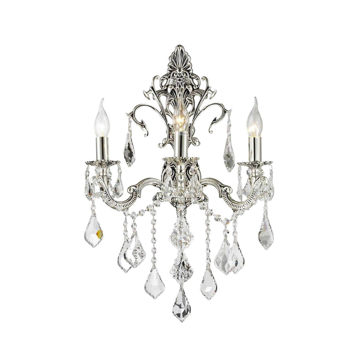 Americana 3 Light Wall Sconce - Silver Plated - Designer Chandelier Australia