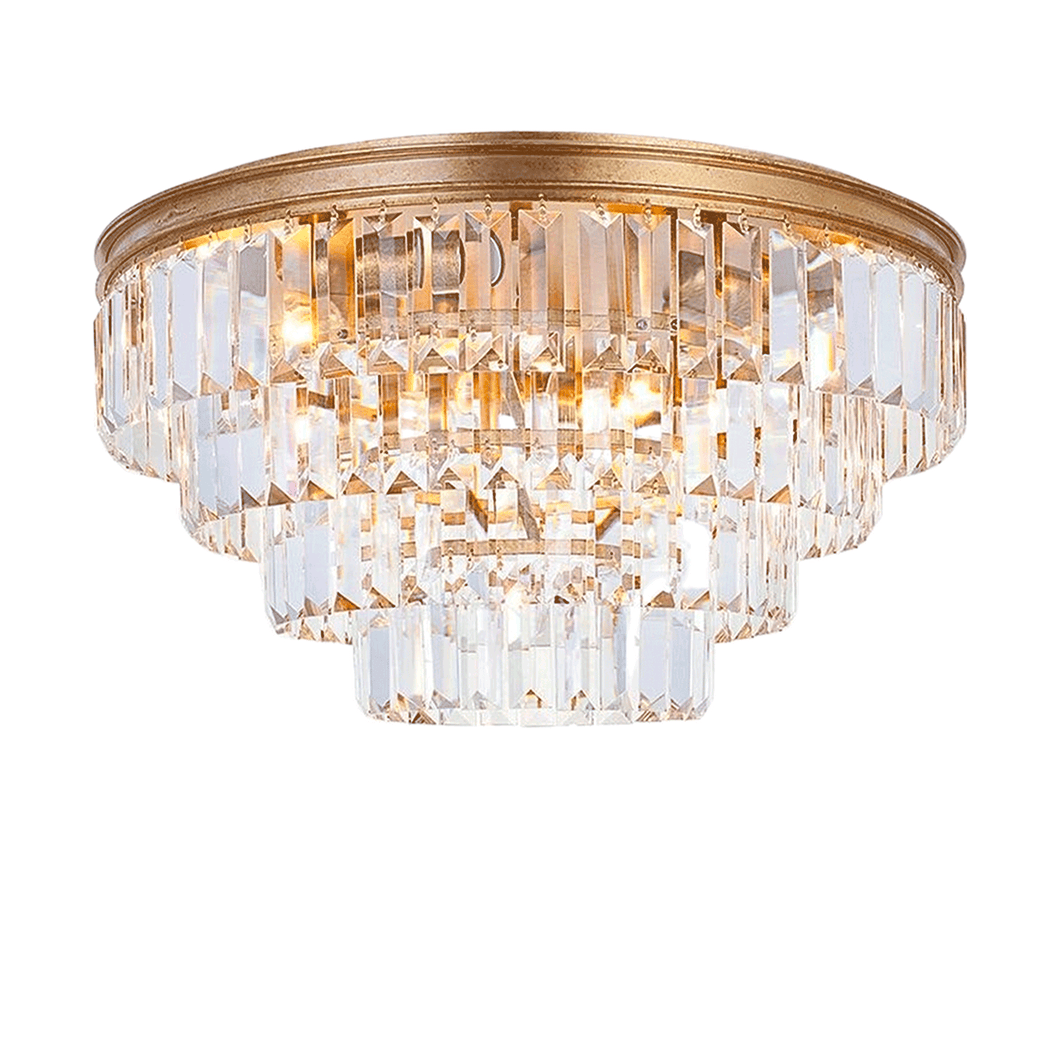 Jordan Collection - Flush Mount Chandelier - 50cm - Antique Gold
