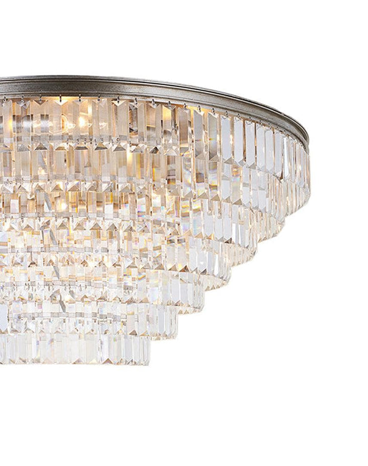 Jordan Collection - Flush Mount Chandelier - Champagne - W:90cm