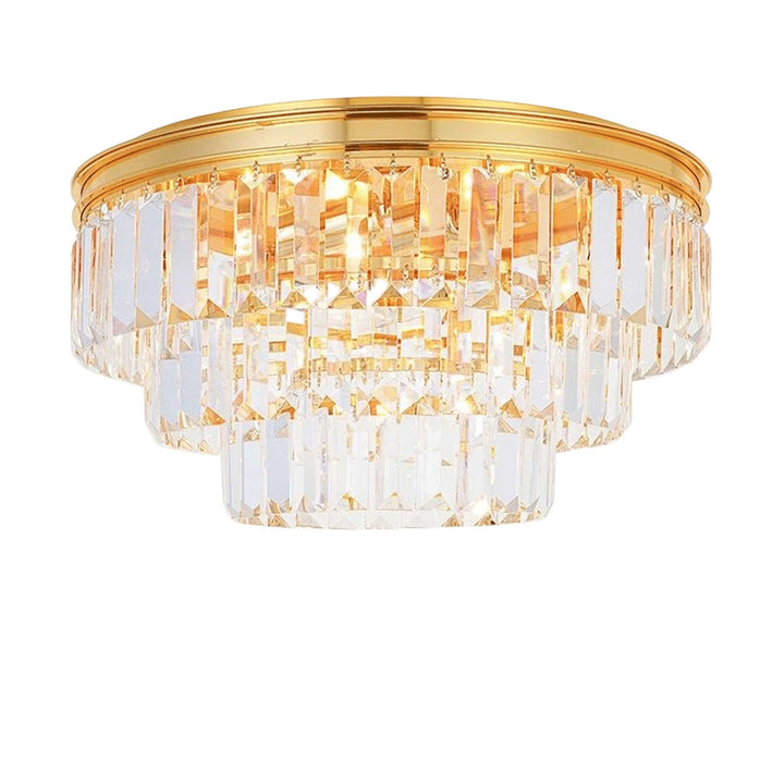 Jordan Collection - Flush Mount Chandelier - Gold Plated - W:40cm