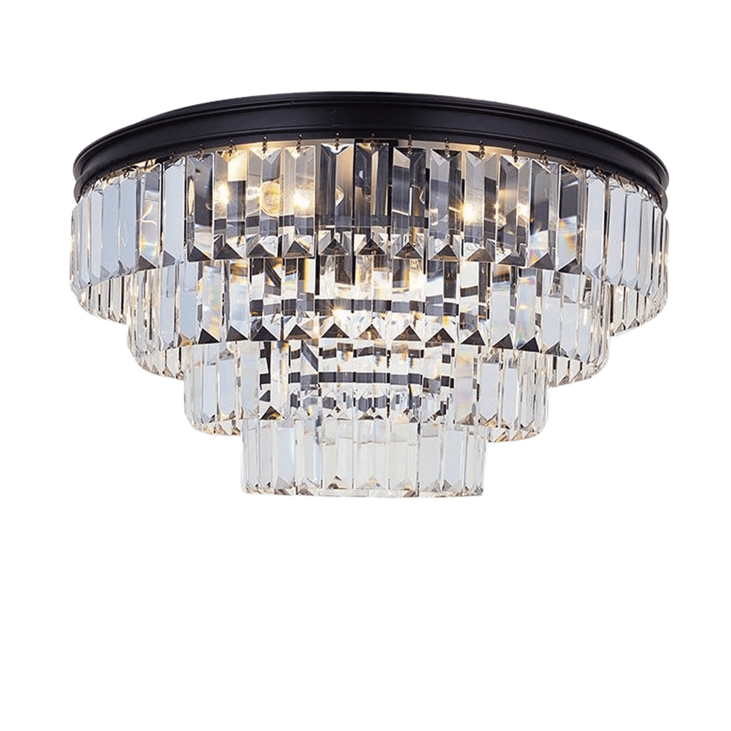 Jordan Collection - Flush Mount Chandelier - 50cm - Warm Bronze