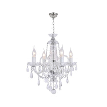 Load image into Gallery viewer, Bohemian Prague 4 Arm Crystal Chandelier - Chrome Fixtures
