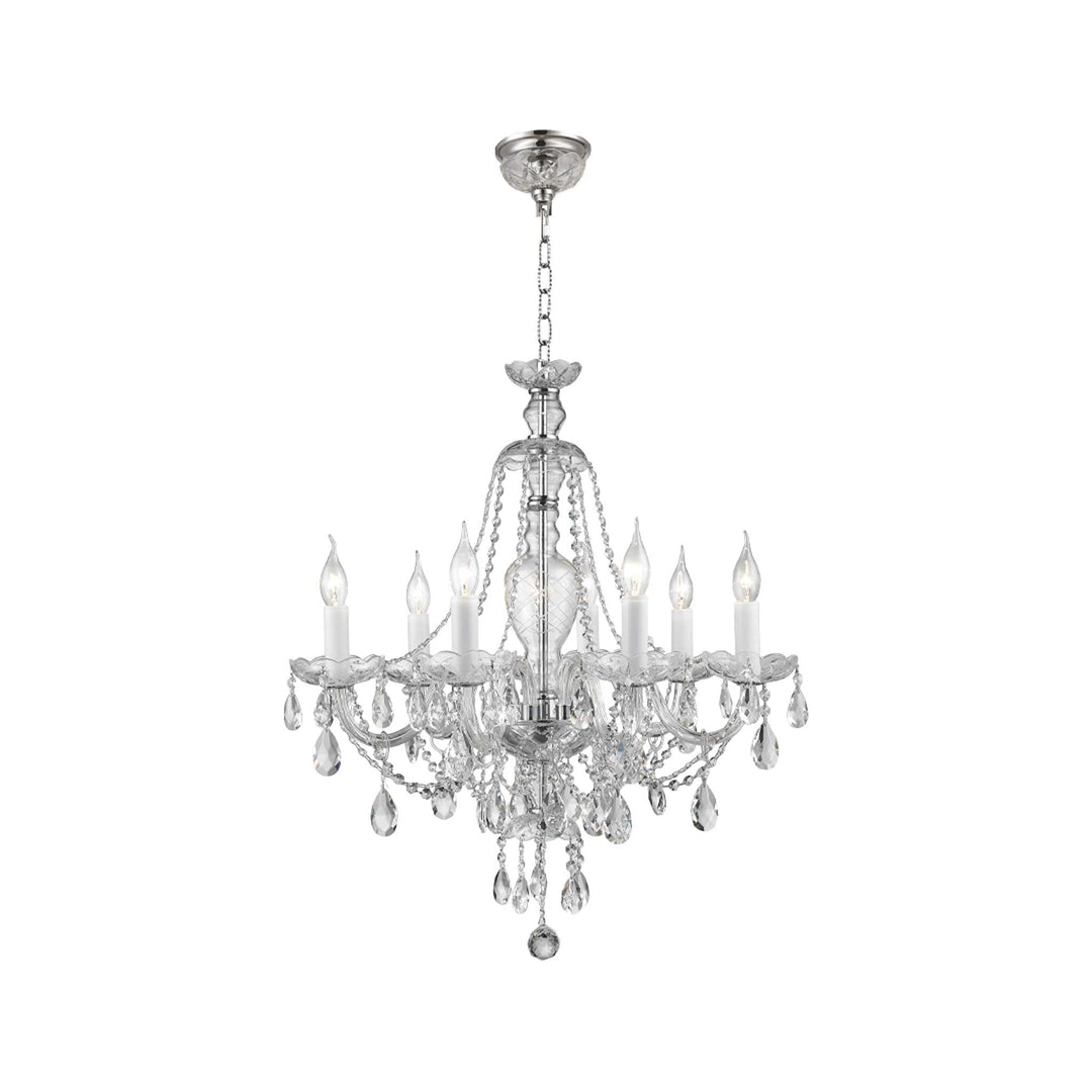 Bohemian Brilliance 7 Arm Crystal Chandelier- CHROME - Designer Chandelier Australia