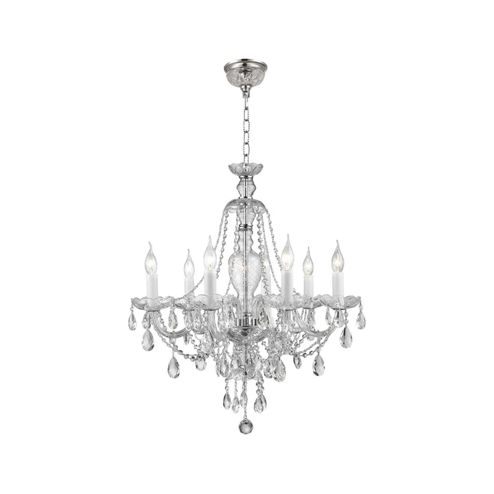 Bohemian Brilliance 7 Arm Crystal Chandelier- CHROME - Designer Chandelier Australia