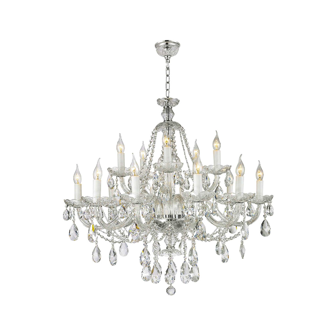 Bohemian Brilliance 15 Arm Crystal Chandelier- CHROME - Designer Chandelier Australia