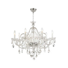 Load image into Gallery viewer, Bohemian Prague 8 Arm Crystal Chandelier - Chrome Fixtures
