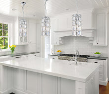 Load image into Gallery viewer, Modular Cylinder Crystal Pendant - Round - Height 37cm - Clear Crystal
