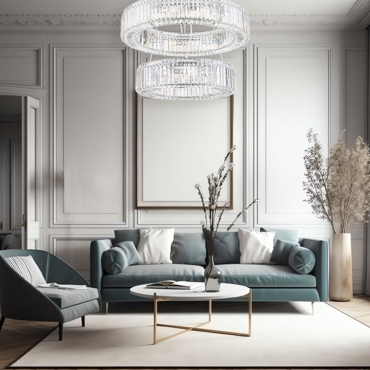 NewYork - Halo Double Ring - W:80cm - Chrome