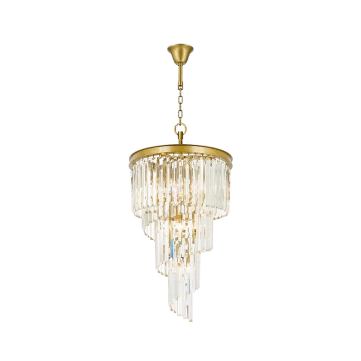 NewYork Oasis Spiral Chandelier - Antique Gold - Width: 40cm - Designer Chandelier Australia