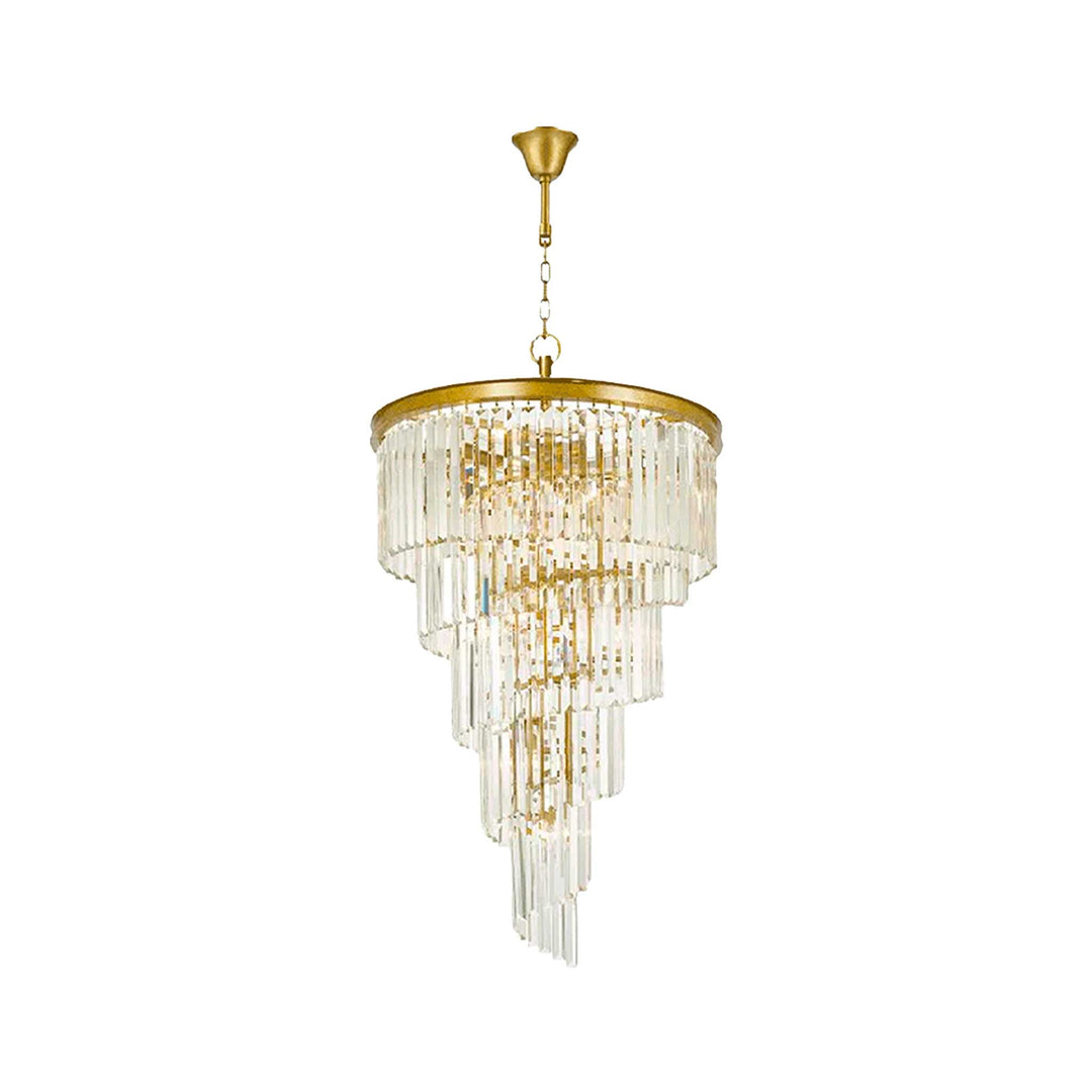 NewYork Oasis Spiral Chandelier - Antique Gold - Width: 60cm - Designer Chandelier Australia
