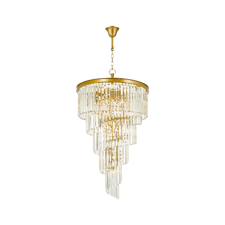 NewYork Oasis Spiral Chandelier - Antique Gold - Width: 60cm - Designer Chandelier Australia