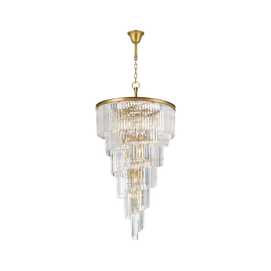 NewYork Oasis Spiral Chandelier - Antique Gold - Width: 80cm - Designer Chandelier Australia