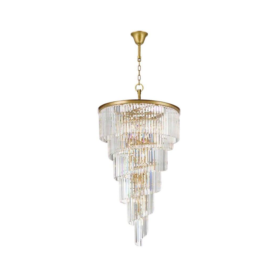 NewYork Oasis Spiral Chandelier - Antique Gold - Width: 80cm