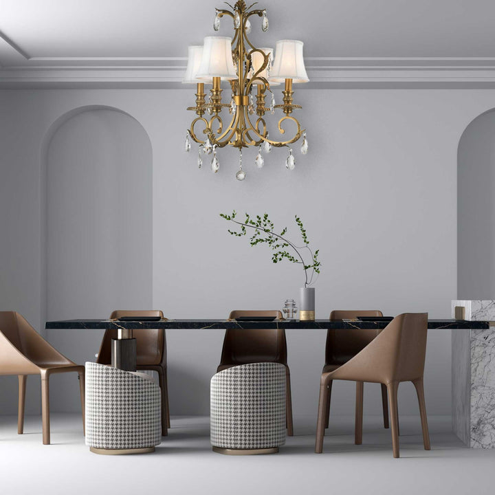 ARIA - Hampton 4 Arm Chandelier - Brass