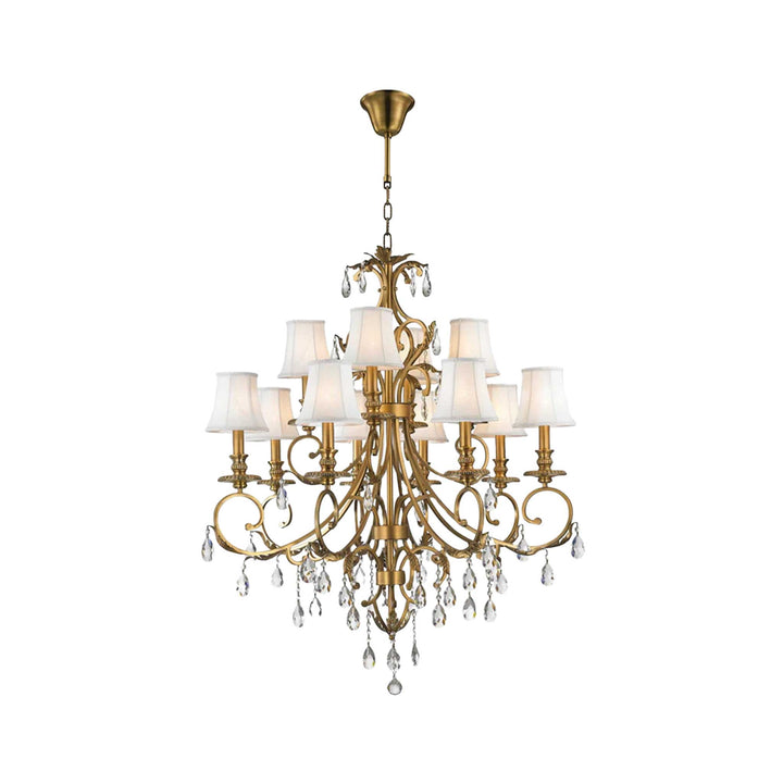 ARIA - Hampton 12 Arm Brass Chandelier