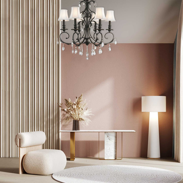 ARIA - Hampton 6 Arm Chandelier - Dark Bronze
