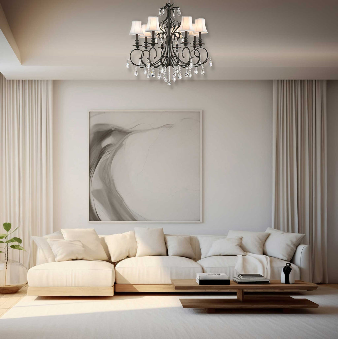 ARIA - Hampton 8 Arm Chandelier - Dark Bronze
