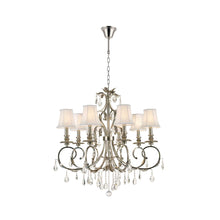 Load image into Gallery viewer, ARIA - Hampton 8 Arm Chandelier - Nickel Plated
