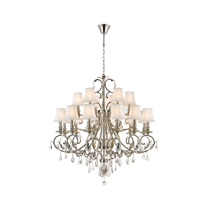 ARIA - Hampton 18 Arm Chandelier - Nickel Plated