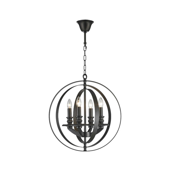 Hampton Orb - 4 Light - Dark Bronze - Designer Chandelier Australia