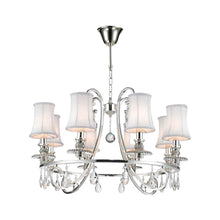 Load image into Gallery viewer, NewYork - Hampton Halo 8 Light Chandelier - Silver Plated
