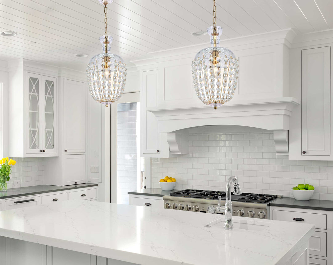 Bohemian Basket Chandelier - W:20cm - Brass Fixtures