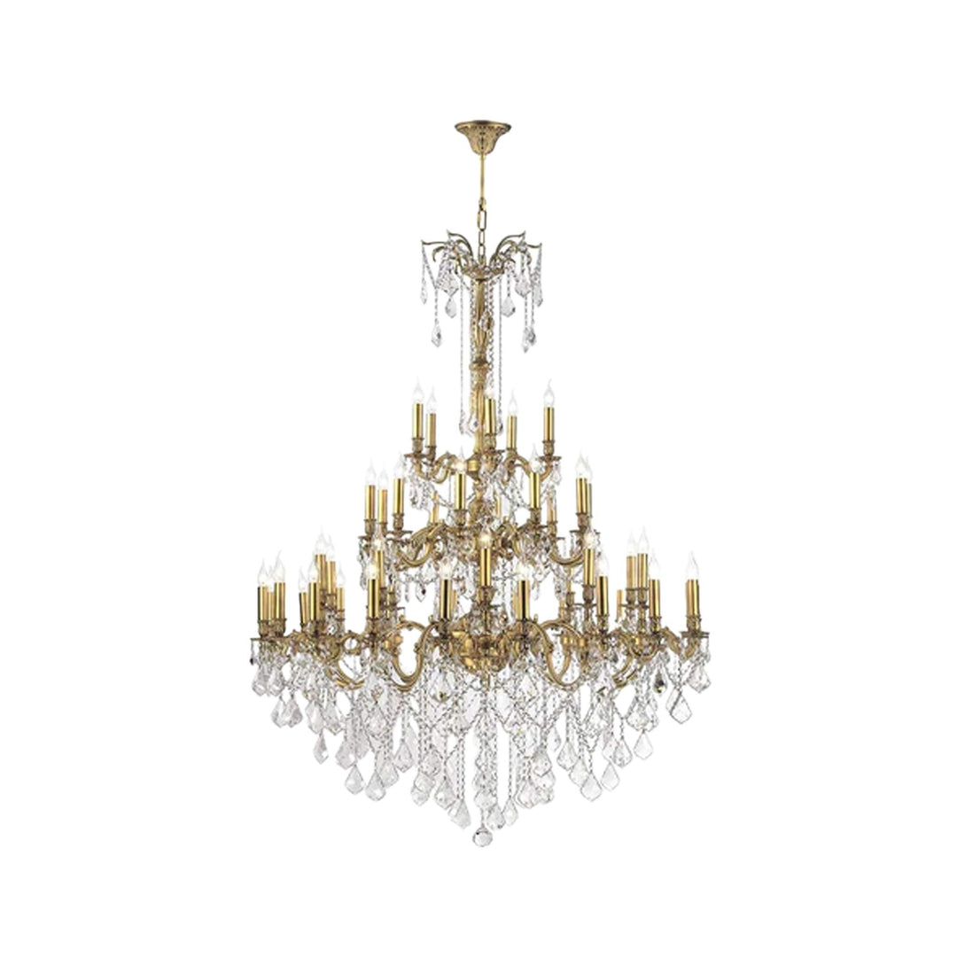 Americana 45 Light Crystal Chandelier - Brass Finish - Designer Chandelier Australia