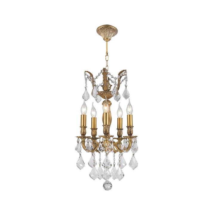 Americana 5 Light Chandelier - Brass Finish
