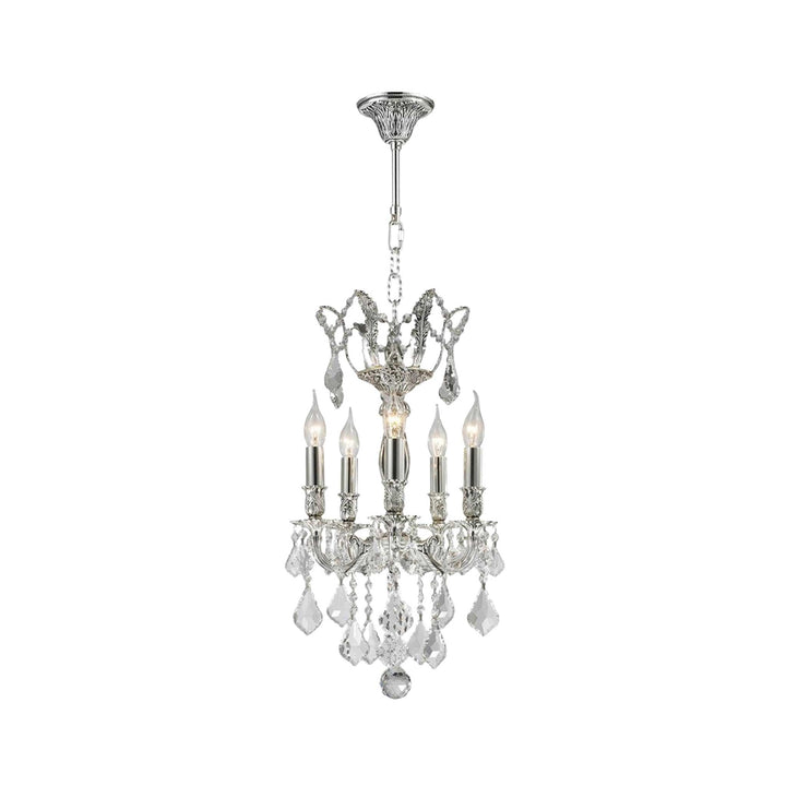 Americana 5 Light Chandelier - Silver Plated
