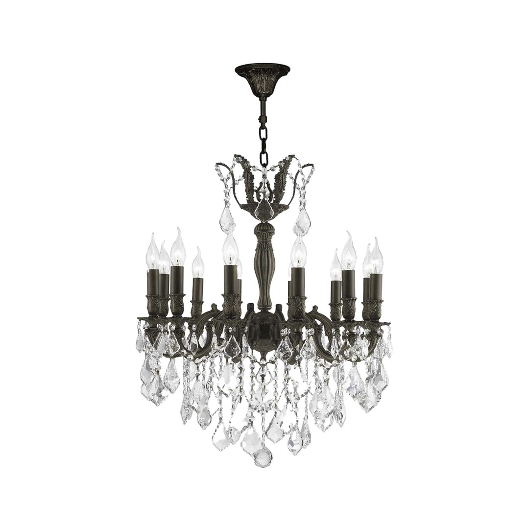 Americana 12 Light Crystal Chandelier - Antique Bronze Style - Designer Chandelier Australia