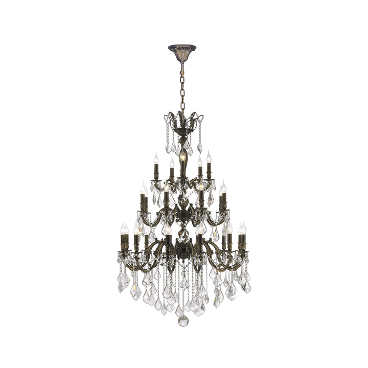 Americana 25 Light Crystal Chandelier - Antique Bronze Style