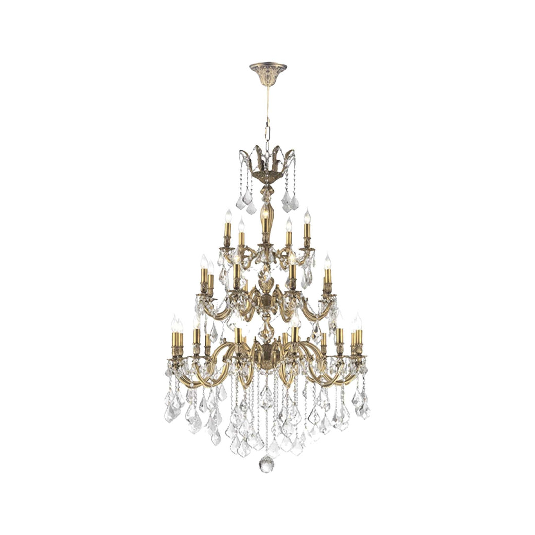 Americana 25 Light Crystal Chandelier - Brass Finish - Designer Chandelier Australia