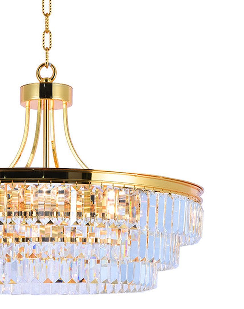 Jordan Collection - Chandelier - Gold Plated - W:70cm