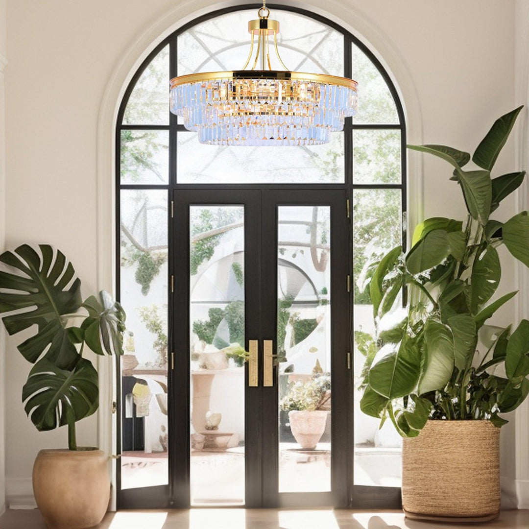 Jordan Collection - Chandelier - Gold Plated - W:70cm