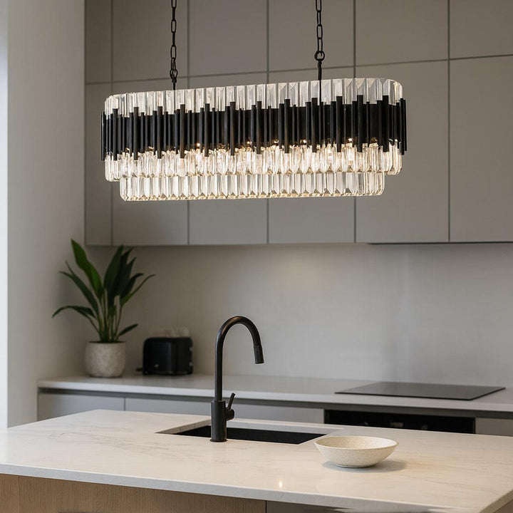 Allegra Collection - 120 cm Bar Light - Matte Black - Designer Chandelier Australia
