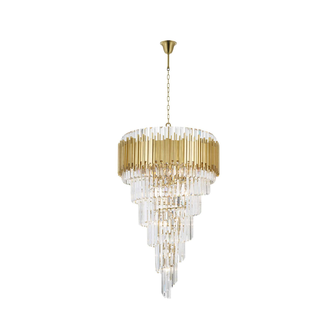Allegra Collection- 80cm Spiral - Brass - Designer Chandelier Australia
