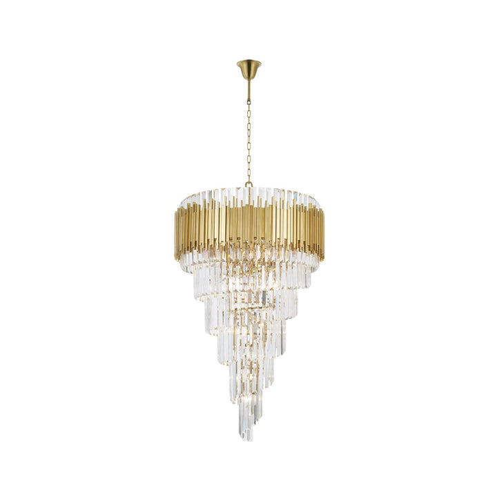 Allegra Collection- 80cm Spiral - Brass - Designer Chandelier Australia