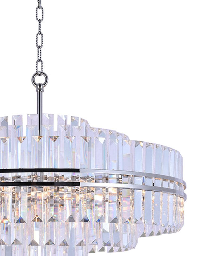 Ashton Collection - 80cm Chandelier - Nickel Plated