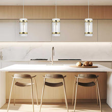 Load image into Gallery viewer, Harlow Collection - Pendant - Satin Brass - W:15cm
