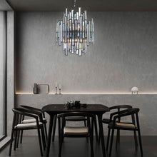 Load image into Gallery viewer, Rhea Collection - Three Tier Chandelier- Matte Black
