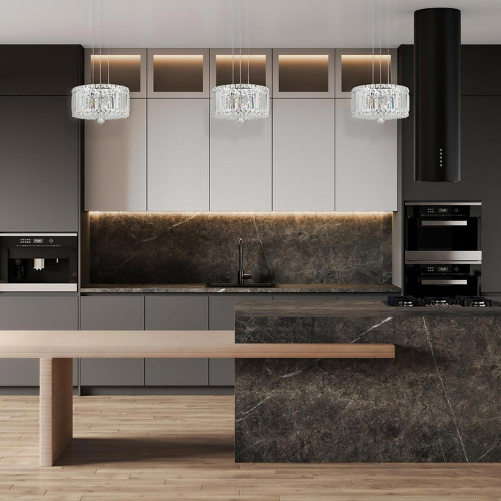 Modular Crystal Pendant - 30cm - Chrome Fixtures