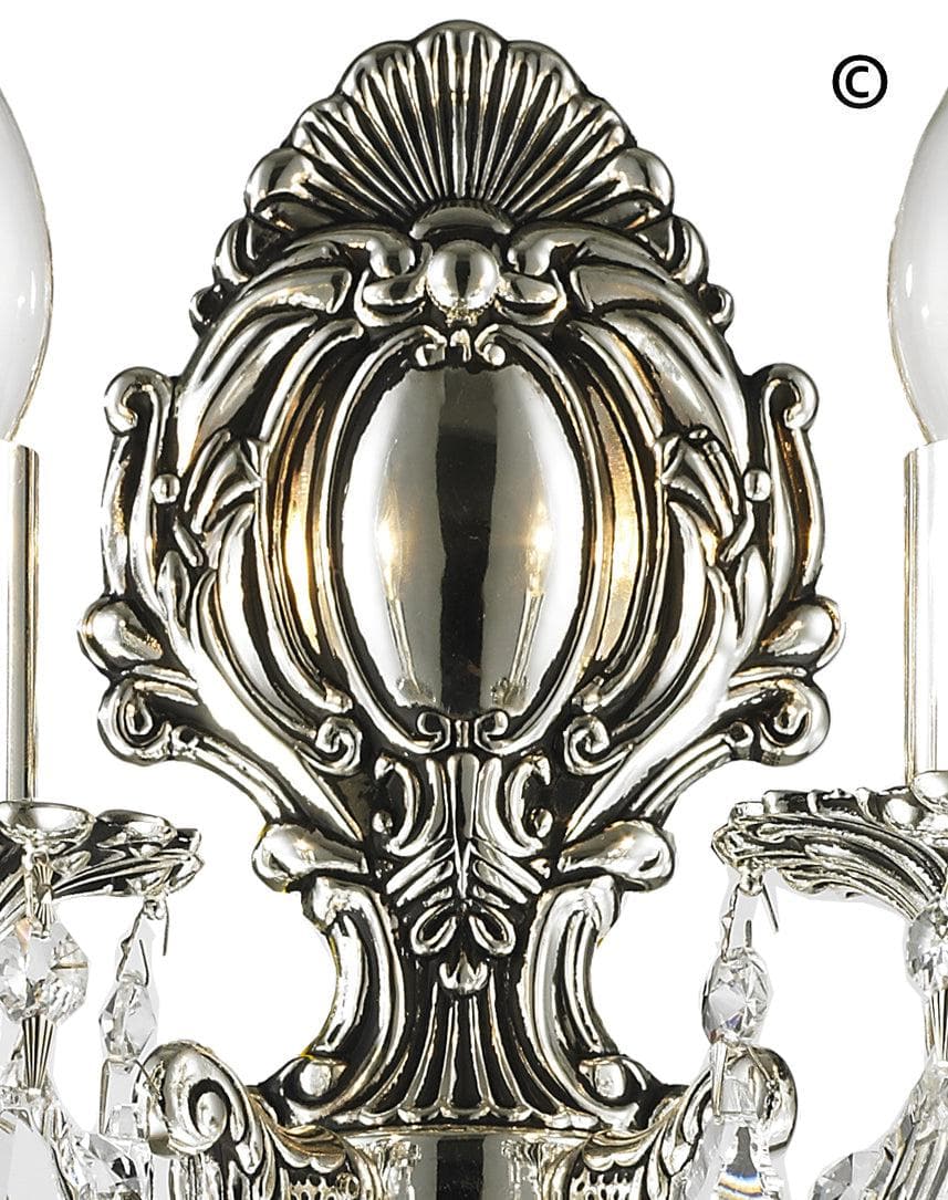 AMERICANA 2 Light Wall Sconce - Victorian - Silver Plated - Designer Chandelier 