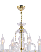 Load image into Gallery viewer, Bohemian Prague 4 Arm Crystal Chandelier - Brass Fixtures
