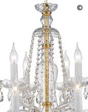 Load image into Gallery viewer, Bohemian Brilliance 12 Arm Crystal Chandelier- GOLD - Designer Chandelier 
